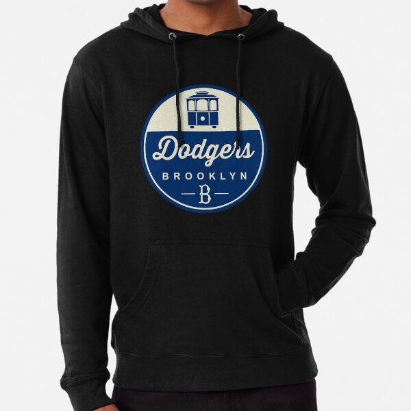 Classic Dodgers Cursive Front Logo Hoodie With Kangaroo Pocket As-is