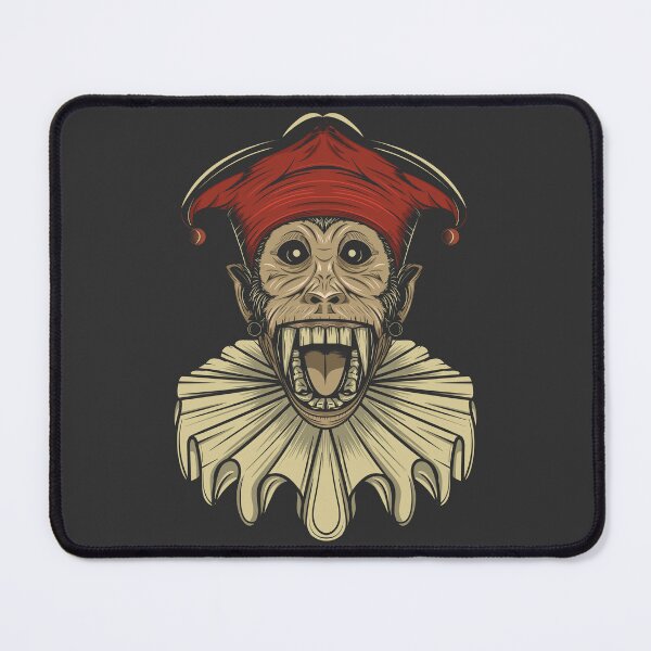 Item preview, Smiling circus monkey wearing jester hat and neck ruff designed and sold by Verro Riezie.