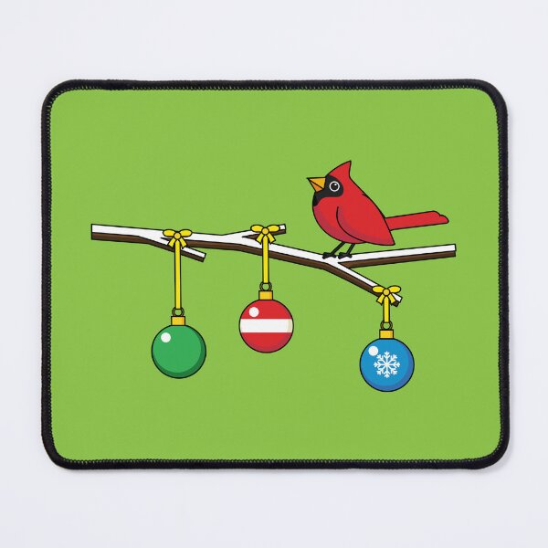 Item preview, Red Cardinal on Christmas Bare Branch designed and sold by BirdAtWork.