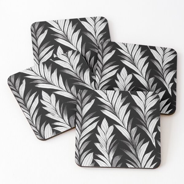 Aperçu de l'œuvre Motif d'herbe noir-blanc minimaliste créée et vendue par AppleElf.