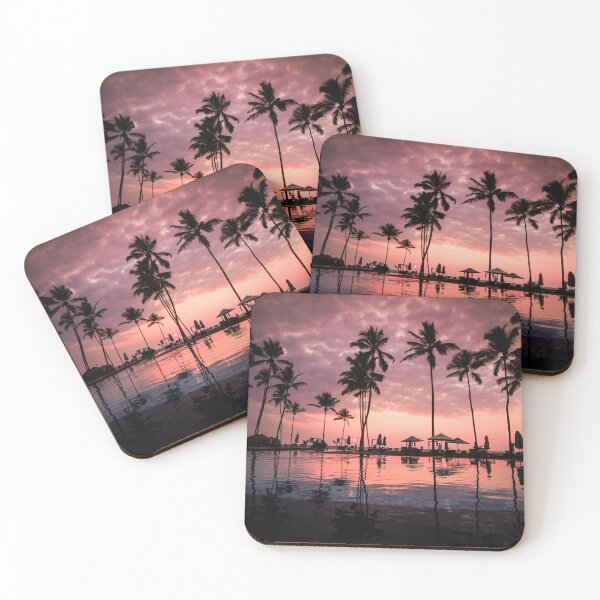 Item preview, Tropical resort swimming pool with palm trees designed and sold by Discover Yoruba.