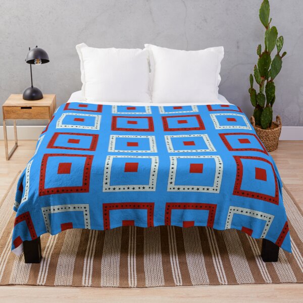 Item preview, Red and blue charm square. Geometric bedding designed and sold by Lucia85.