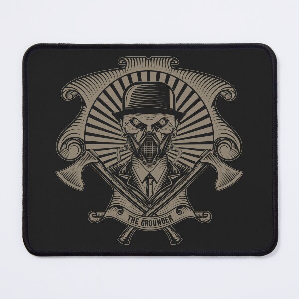 Item preview, Robotic gentleman steampunk with crossed axe illustration designed and sold by Verro Riezie.