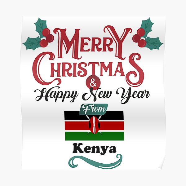 " Merry Christmas from Kenya" Poster for Sale by frexxx Redbubble