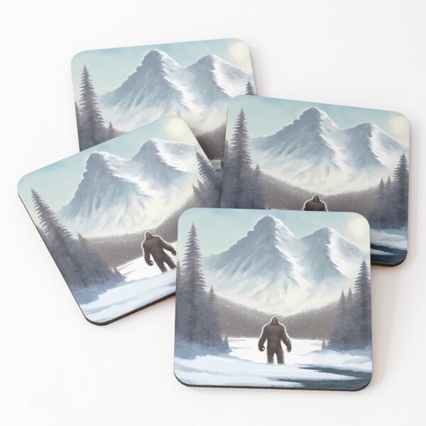 Item preview, Bigfoot in the snow with mountains designed and sold by PM-Artistic.