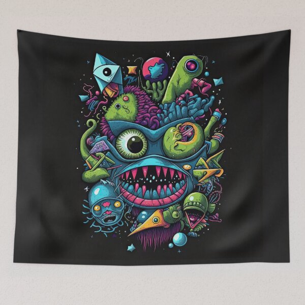 Item preview, Digital artwork of a cartoon figure on a black background designed and sold by ArtlantisSyn.