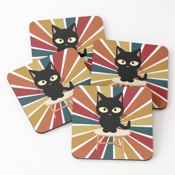 Item preview, Atomic Mid century cat,retro atomic cats,mid century black cat, designed and sold by Tamas Das.
