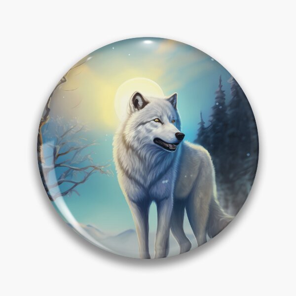 Item preview, Ice wolf in the winter landscape version 1 designed and sold by PM-Artistic.