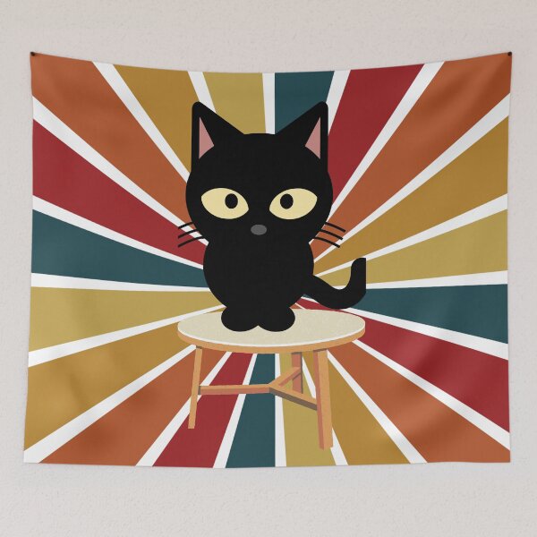 Item preview, Atomic Mid century cat,retro atomic cats,mid century black cat, designed and sold by Tamas Das.