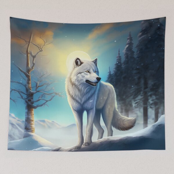 Item preview, Ice wolf in the winter landscape version 1 designed and sold by PM-Artistic.