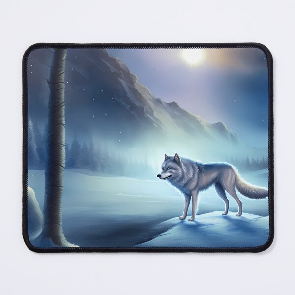 Item preview, Ice wolf in the winter landscape version 2 designed and sold by PM-Artistic.