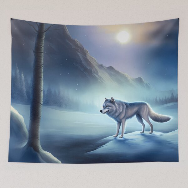Item preview, Ice wolf in the winter landscape version 2 designed and sold by PM-Artistic.