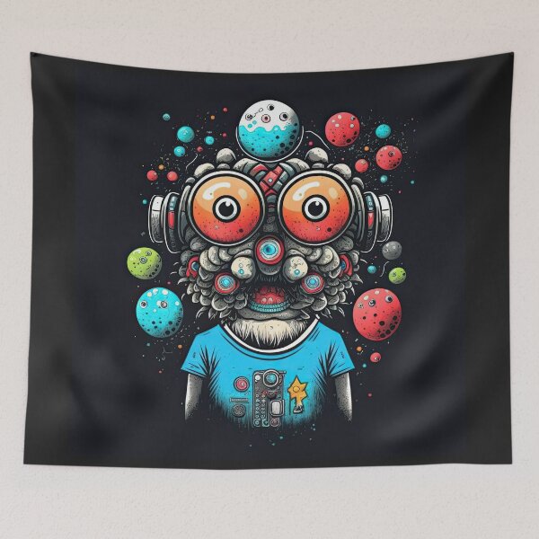 Item preview, Digital artwork of a cartoon figure on a black background designed and sold by ArtlantisSyn.