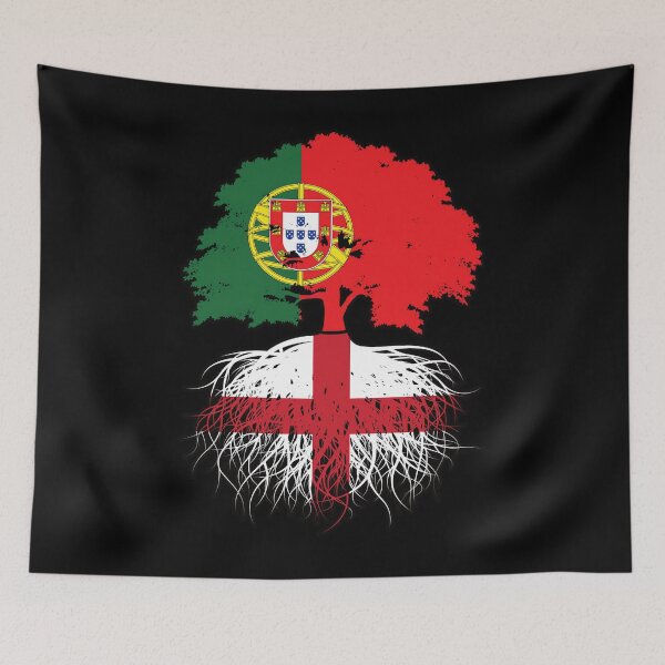 Item preview, England English Portuguese Portugal Tree Roots Flag  designed and sold by chiodiletoilu.