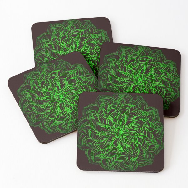 Item preview, Green abstract mandala designed and sold by zeljana0504.
