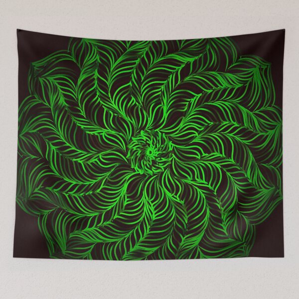 Item preview, Green abstract mandala designed and sold by zeljana0504.