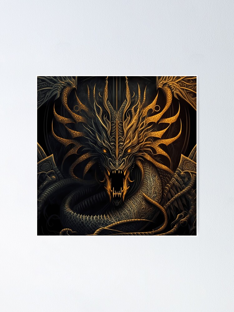 Art Poster Dragon Dark Fantasy