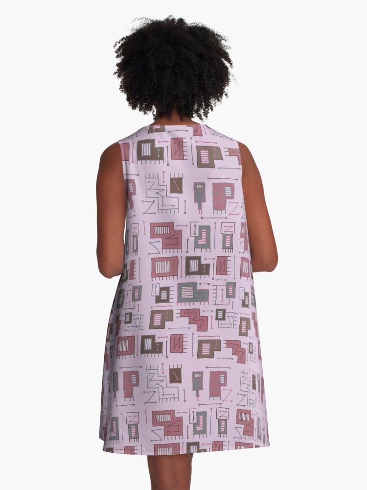 Thumbnail 3 of 4, A-Line Dress, Prudish Computer Games designed and sold by LilyBurgess.