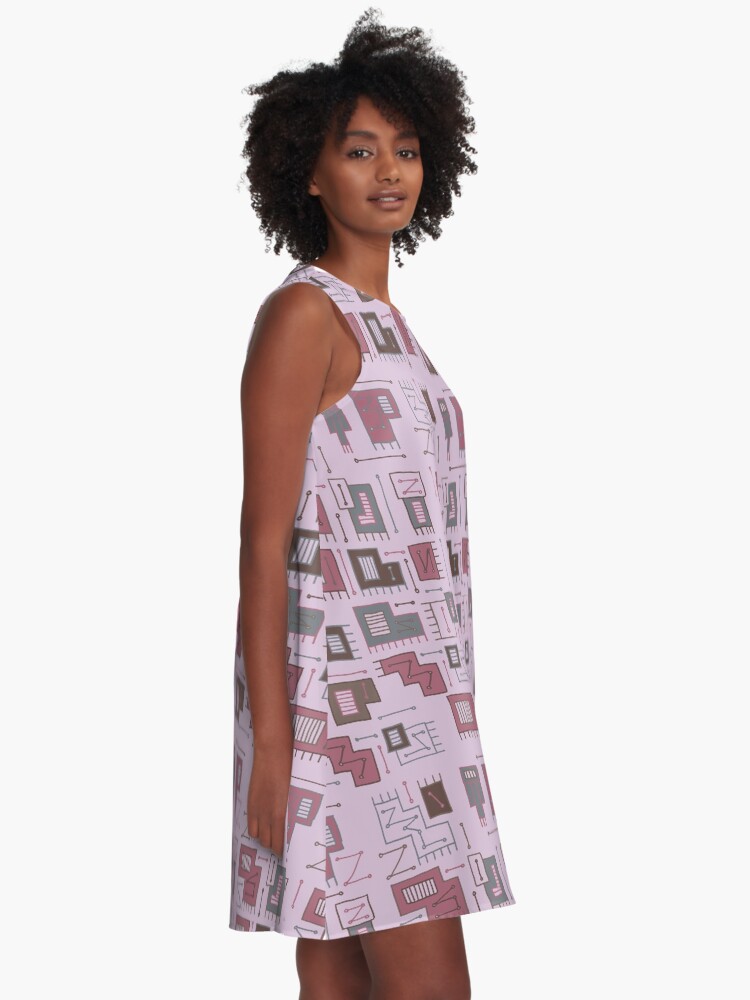 Thumbnail 2 of 4, A-Line Dress, Prudish Computer Games designed and sold by LilyBurgess.