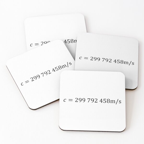 Item preview, speed of light value, physics and science designed and sold by NoetherSym.