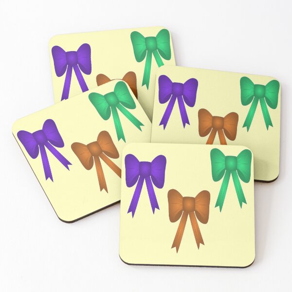 Item preview, Colorful bow ribbons on yellow designed and sold by tetibright.