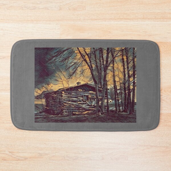 Item preview, Cabin In The Woods - Dark Storm - Countryside Art Collection - spcreationsco22  designed and sold by SpCreationsCo22.