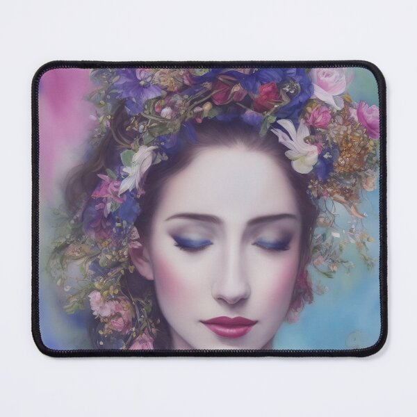 Item preview, Beautiful woman with floral headdress designed and sold by falltee.
