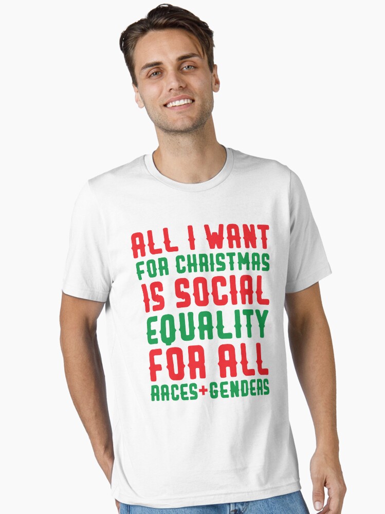 Aperçu 1 sur 7. T-shirt essentiel avec l'œuvre Tout ce que je veux pour Noël créée et vendue par kjanedesigns.