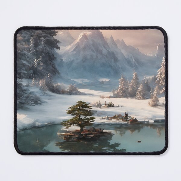 Item preview, Bonsai Tree Island Sunset Winter Landscape designed and sold by ArtificialCraft.