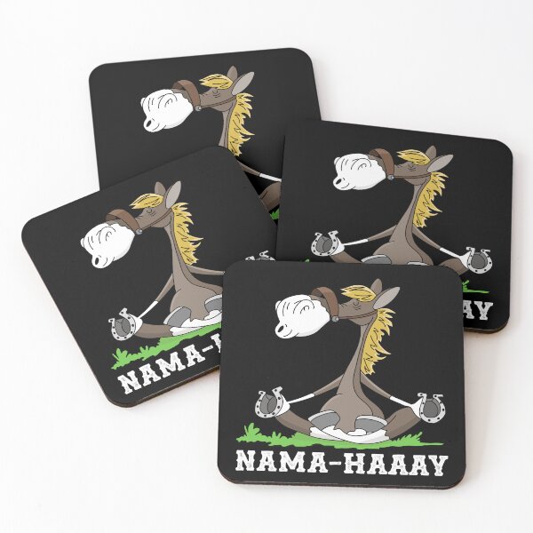 Item preview, Funny Horse Humor - Nama-Haaay - Horse Doing Yoga designed and sold by handsoftime2020.