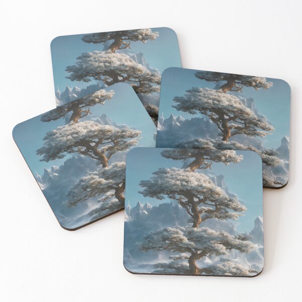 Item preview, Tall Tree Snowy Leaves Winter Landscape designed and sold by ArtificialCraft.