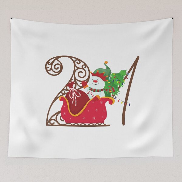 Item preview, Christmas Number 21. Beautiful Advent Calendar Numbers designed and sold by trendingatees.