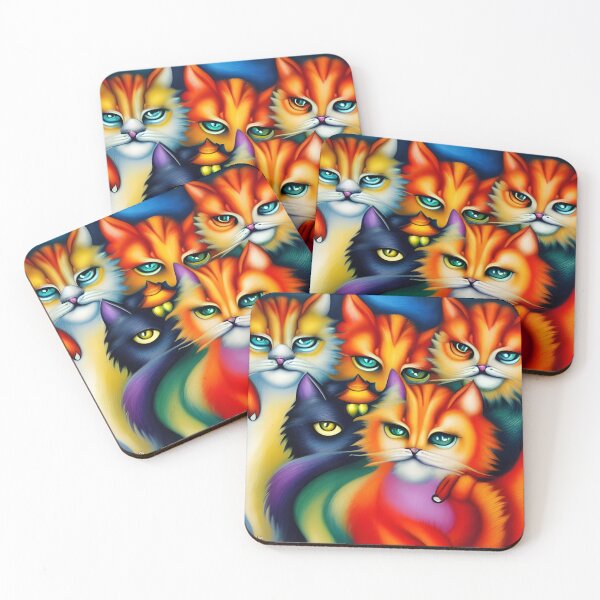 Item preview, Colorful cats designed and sold by FineArtworld7.