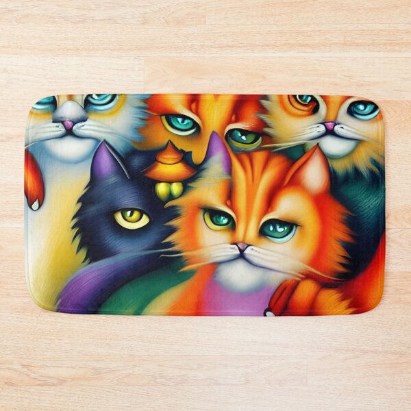Item preview, Colorful cats designed and sold by FineArtworld7.