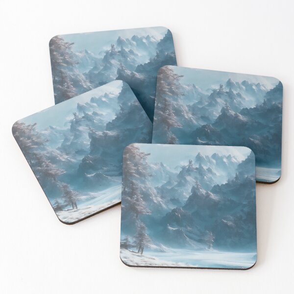 Item preview, House Snowy Trees Lake Winter Landscape designed and sold by ArtificialCraft.
