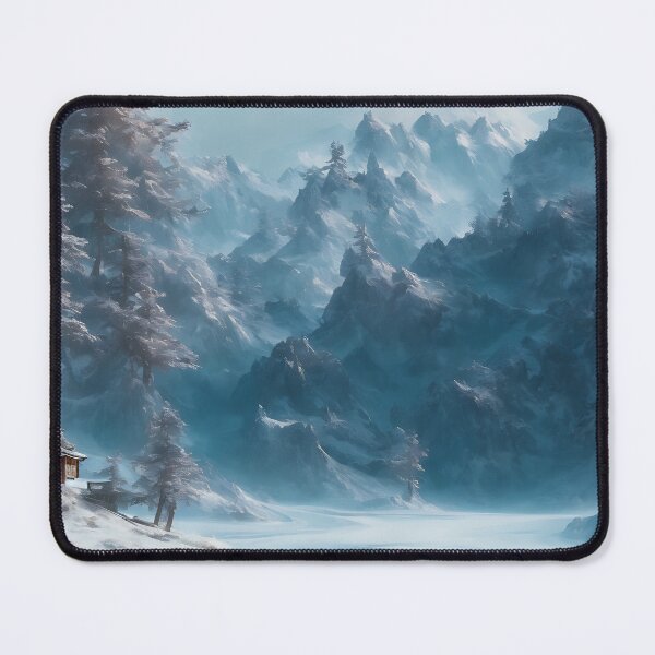 Item preview, House Snowy Trees Lake Winter Landscape designed and sold by ArtificialCraft.