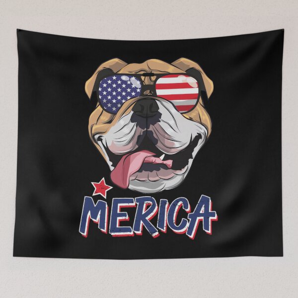Item preview, English Bulldog 4th Of July Merica Sunglasses USA designed and sold by chiodiletoilu.