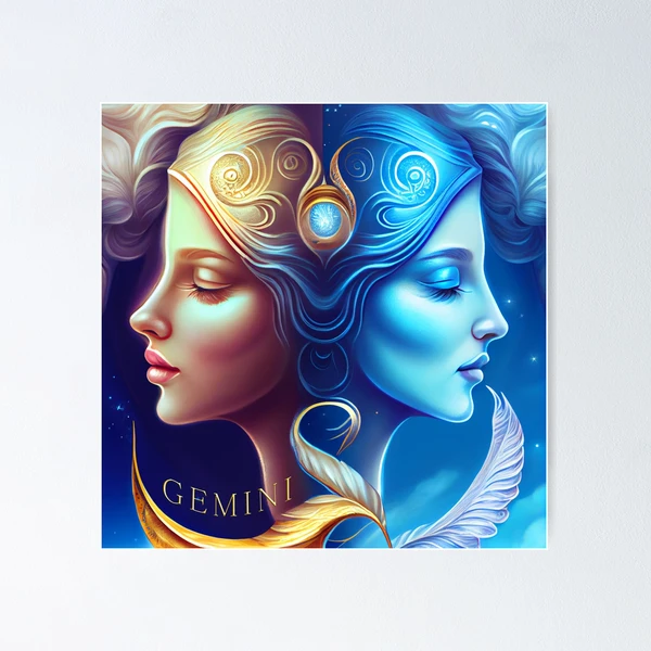 ★あき★ GeminiFourth サインポスター Gemini Zodiac Art | Instant Downloads in Black & White | PNG