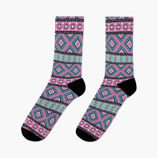 Item preview, Christmas Pink Colorful Aztec, Mexican, Ukrainian watercolor flat design. iPhone or Samsung Phone Case Cover designed and sold by RoManSmArt.