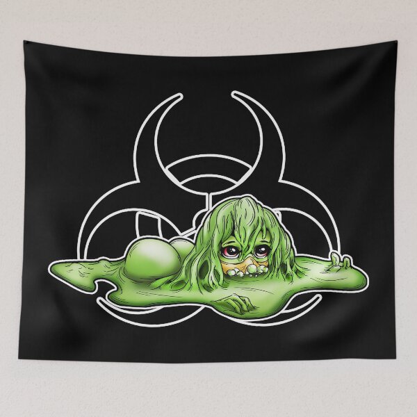 Item preview, Toxic Waste Ooze Girl with Biohazard Symbol designed and sold by iduzarts.