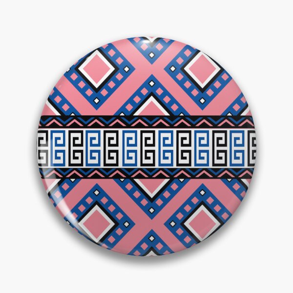 Item preview, Christmas Pink blue Colorful Aztec, Mexican, Ukrainian watercolor flat design. iPhone or Samsung Phone Case Cover designed and sold by RoManSmArt.