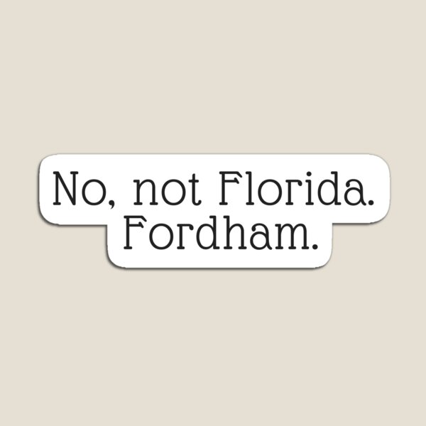 Artikel-Vorschau von Nein, nicht Florida. Fordham | Schwarze Schreibmaschine, designt und verkauft von Sarahelena Barrios.