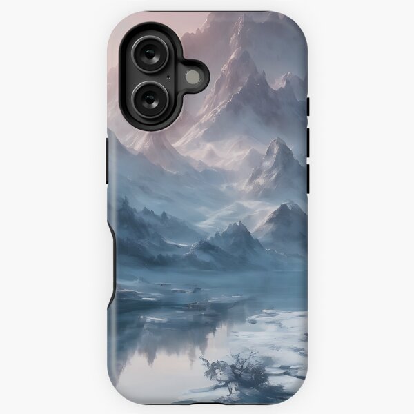 Item preview, Snowy Mountains Trees Sunset Winter Landscape designed and sold by ArtificialCraft.