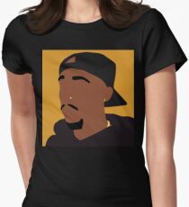 Tupac- Orange Women's Fitted T-Shirt
