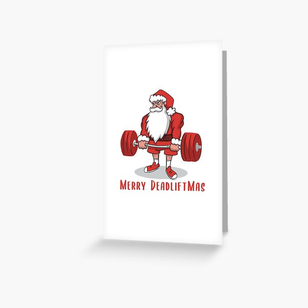 Weightlifting Santa Cards and Gift Wrap – Powerful Ideas Press