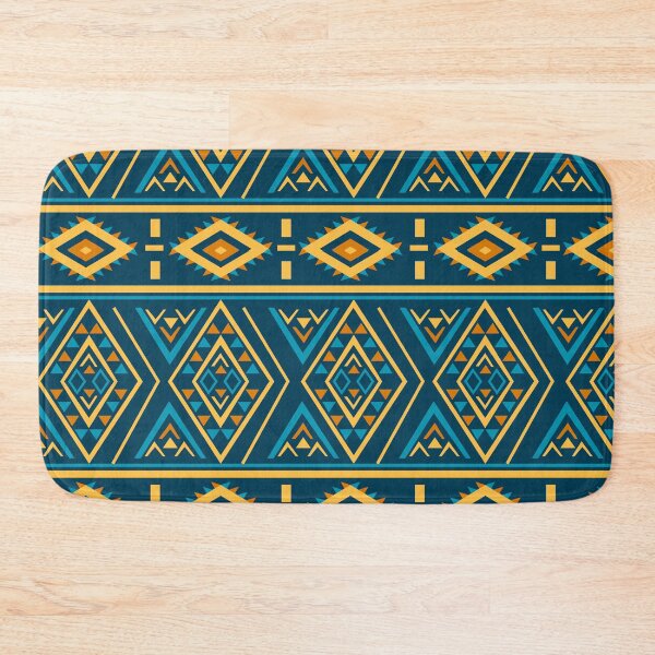 Item preview, Blue Yellow Aztec, Mexican, Ukrainian Christmas Colorful  watercolor flat design. iPhone or Samsung Phone Case Cover designed and sold by RoManSmArt.
