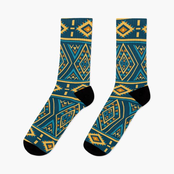 Item preview, Blue Yellow Aztec, Mexican, Ukrainian Christmas Colorful  watercolor flat design. iPhone or Samsung Phone Case Cover designed and sold by RoManSmArt.