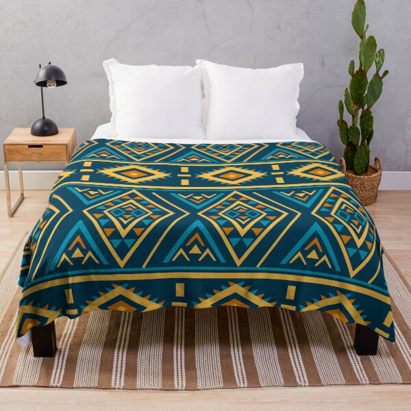 Item preview, Blue Yellow Aztec, Mexican, Ukrainian Christmas Colorful  watercolor flat design. iPhone or Samsung Phone Case Cover designed and sold by RoManSmArt.