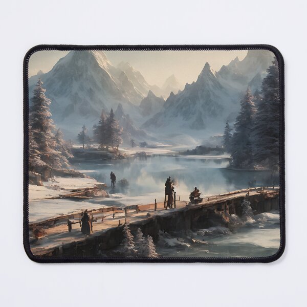 Item preview, Orange Sunset Winter Landscape designed and sold by ArtificialCraft.