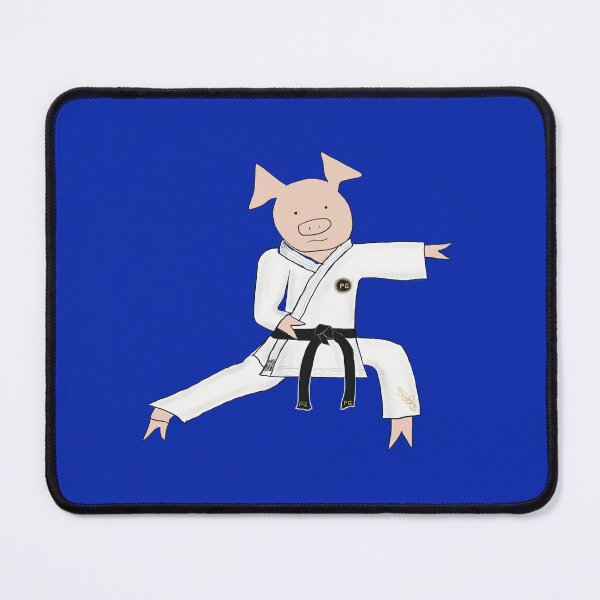 Item preview, I love Martial Arts! Pig martial arts practitioner, kata, kung fu, karate, judo, aikido, MMA, simple, text free martial arts designed and sold by PiggingJapan.